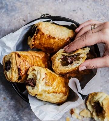 Ovomaltine Crunchy Schokolade Rezept Pain au chocolat