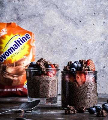 Ovo-Chia-Pudding mit Ovo Rocks
